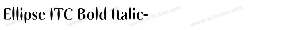 Ellipse ITC Bold Italic字体转换